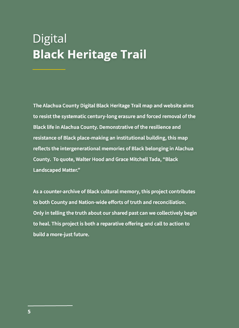 Image of the Digital Black Heritage Trail page from the ACCRP Website Branding Style Guide