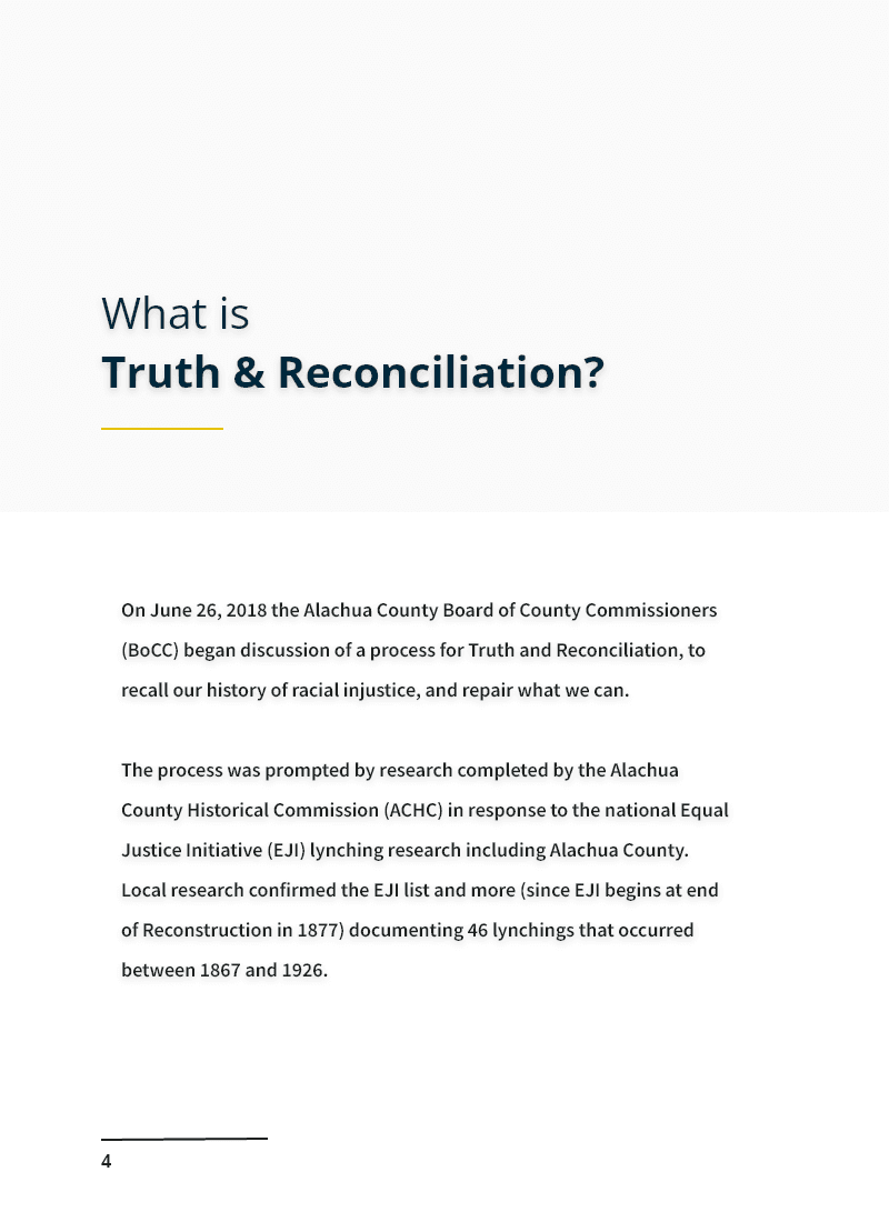 Image of the Truth & Reconciliation page from the ACCRP Website Branding Style Guide