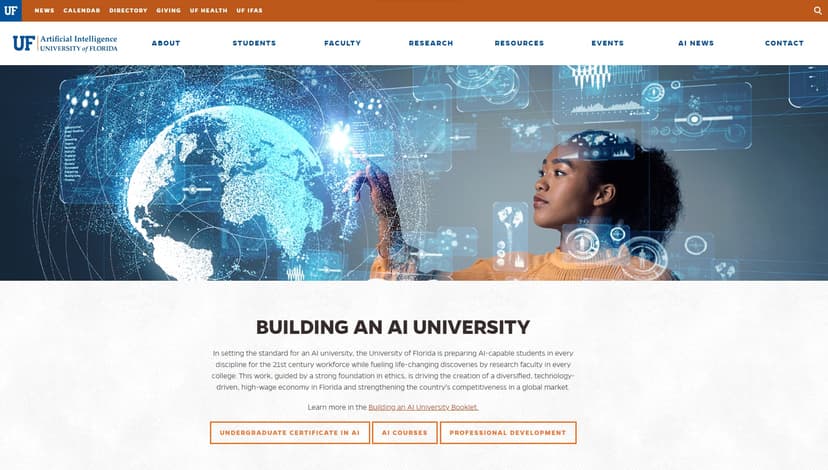 Ai.ufl.edu website project screenshot image